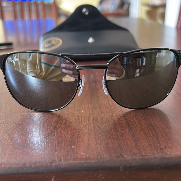 RayBan Accessories Ray Ban Black With Mirrored Lenses